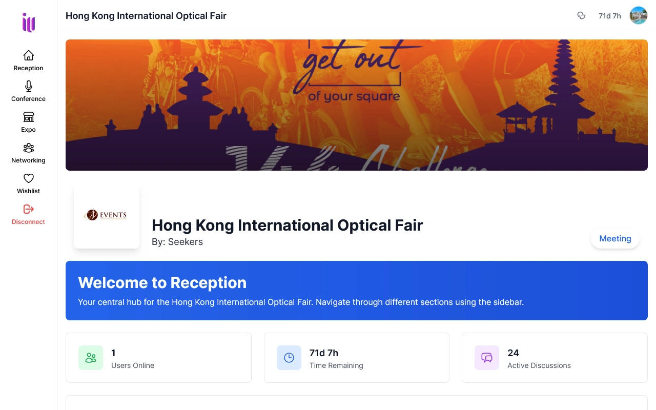 Virtual Event Platform Interface